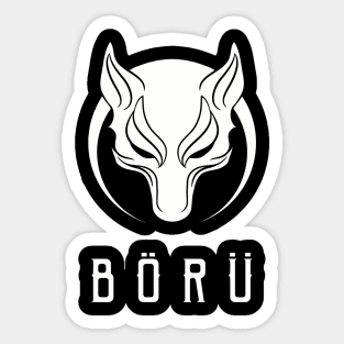 Börü in White Sticker